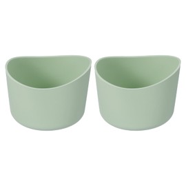 uxcell 2pcs 6cm Protective Silicone Boot Sleeve for 12-24 oz, Water Bottle Bottom Silicone Anti-Slip Sleeve Cover, Irregular Shape Cup Accessories, Light Green