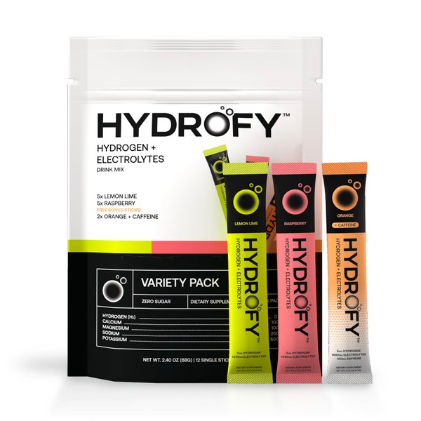 Hydrofy Hydrogen Water + Electrolytes Drink Mix - Variety Pack