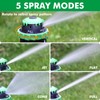 RESTMO Gear Drive Sprinkler with Metal T-Spike Base,Green