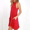 Lulus Dress Womens Medium Tupelo Honey Mini Trapeze Dress Strawberry