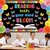 gisgfim Reading Makes Your Mind Bloom Classroom Bulletin Board Decor