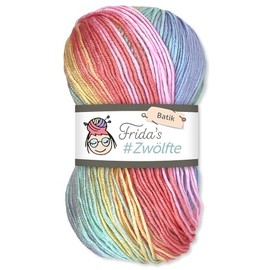 Frida's Wollhaus Frida's 100 g #Twelfth Batik Gradient Yarn, Anti-pilling Knitting, Crochet Wool Yarn, 26 Colours (1054)