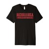 Nebraska Volleyball Varsity Red Vintage Text Premium T-Shirt