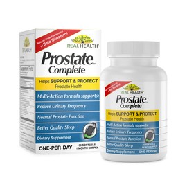 Real Health Prostate Complete - Prostate Supplements for Men, Prostate Health, Prostate Relief, Saw Palmetto for Men, One-per-Day Prostate Formula - 30 Count