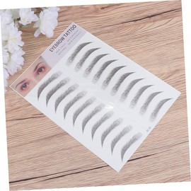 Ipetboom 2pcs Men Women Eyebrow Stickers for Brow Transfer Temporary Hair-like Brow Stencil