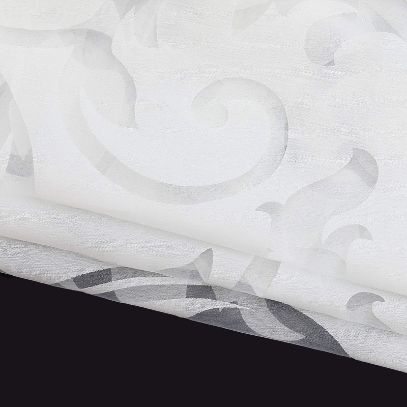 ESLIR Curtains with Eyelets Burnout Window Curtain Transparent Eyelet Curtain