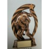 Unbranded male wrestling trophy, award, brushed gold, with your engraving, 6" High