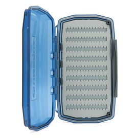 UMPQUA UPG Silicone WP Essential Large Fly Box - Lightweight Versatile Large-Sized Waterproof Dustproof Quick-Loading Fly Storage Case - Fly Fishing Tackle Organizer - Blue