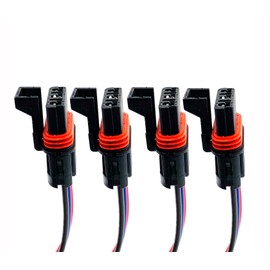 Bstenky 4Pcs Pulse Power Plug Pigtail Connectors,16 AWG Polaris Pigtail Harness Fit for 2018-2021 XP 1000, RZR RS1 and General Bus Bar