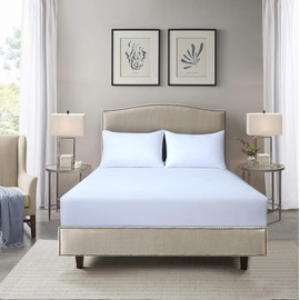 HADI LONDON Microfiber Deep Fitted Sheets 40cm - King Size, Super King, Double, Single Bed Sheets | Ultra Soft & Durable Bedding Set - Fit for All Beds (White, Single)