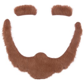 Cosela St. Patrick's Brown Fake Beard Eyebrows Sideburns Self Adhesive Stick on Mustache Party Accessories