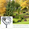 Garden Memorial Plaque Heart Shaped Butterfly Ornament Mom Graveside Memorial