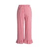 Verdusa Women's Plus Size Gingham Checkered Pants Elastic High Waisted