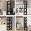 BROVIEW 3-Tier Tall Narrow Storage Cabinet Organizer, Slim Bathroom Cabinets