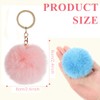 XBFOCNH Pack of 2 Pompoms Key Chain, Fluffy Pompoms Bag