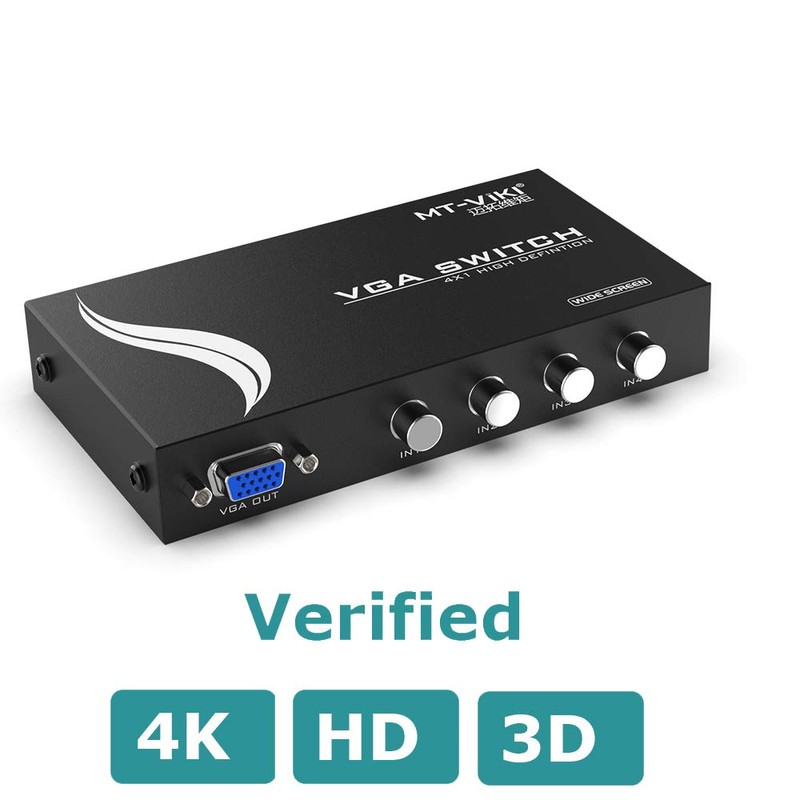 VGA Switcher 4 in 1 Output VGA Switcher 4 Port