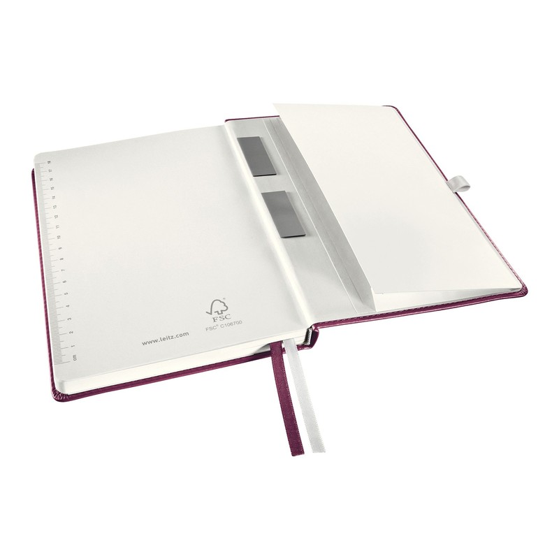 Leitz Style A5 Hard Cover Ruled Notebook - Garnet Red