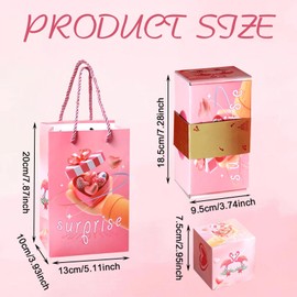 AYNKH Surprise Explosion Gift Box, Fold Out Pop-Up Photo Picture Money Cash, DIY Bouncing Gift for Wedding Valentine Anniversary Birthday Christmas Dad Mom Boy Girls