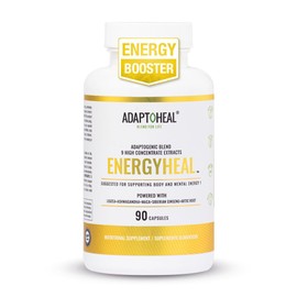 ADAPTOHEAL Adaptogen Leuzea, Ashwagandha, Rhodiola Rosea, Schisandra and Ginseng Complex – Energyheal Adaptogenic Energy Supplement for Natural Energy, Stress and Adrenal Support(90 Capsules)