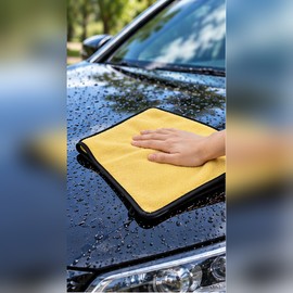 Microfiber Cleaning Towels for Car Care – Thickened Absorbent Yellow Cloths for Washing, Drying and Polishing