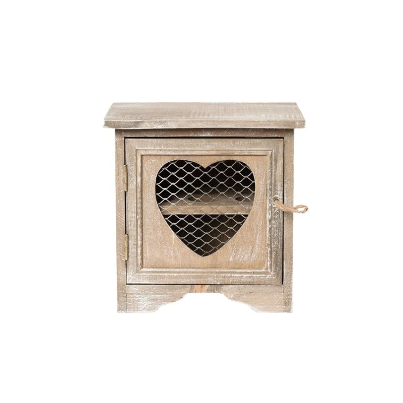 Clayre & Eef - Scatola Porta Uova c/ Cuore 19x19x14cm