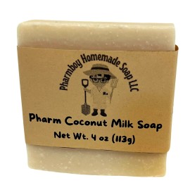 Homemade Coconut Milk Cold Process Artisan Soap Bar Homemade UNSCENTED Handmade 4 Oz