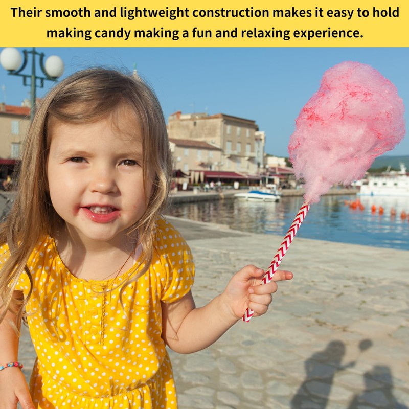 Cotton Candy Sticks - 50 Paper Cones, 30cm Length, 6mm