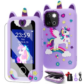 Teléfono Inteligente para Niñas, Regalos de Navidad y Cumpleaños para Niñas de 3-10 Años, Juguetes para Niños, Teléfono Celular, Pantalla Táctil de 2.