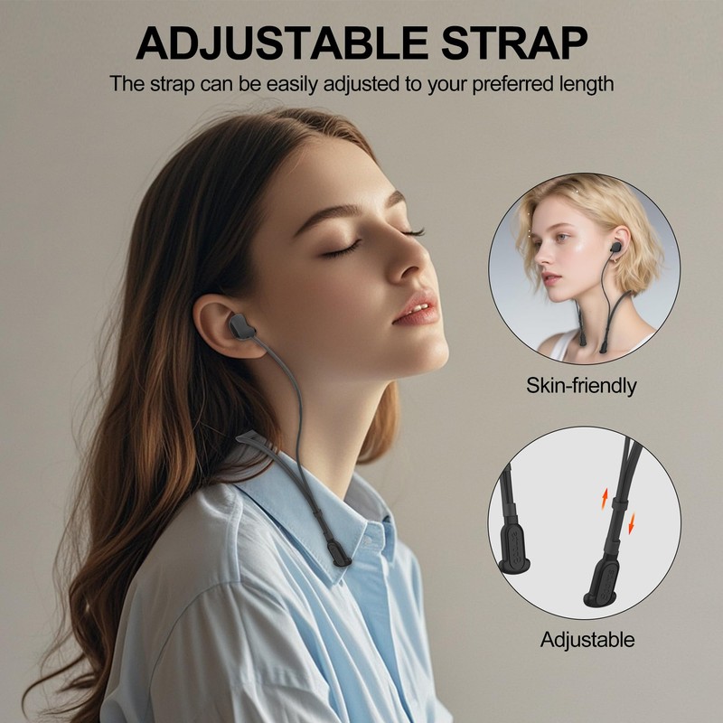 Compatible for Sony WF-1000XM6 Strap, Skin-Friendly Silicone Sports Neckband Strap,