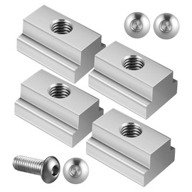 JECOMPRIS Truck Bed Rail T Slot Nuts T Slot Nuts Bed Rail Pickup Truck Bed Rail Nuts Stainless Steel Fastening Accessories 3/8(4 Packs)