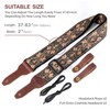 Nefelibata Banjo Strap, 2"Wide Full Grain Cowhide Guitar Strap Adjustable