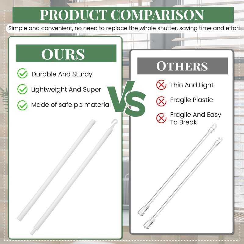 Blind Wand Replacement with Hook, Window Blind Tilt Wand with