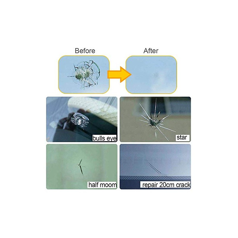 JAAGS Windshield Repair Kit for Big Crack and Broken Star