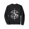 Compass Rose Mountain Scene Hiking Backpacking Nature Lover Sweatshirt