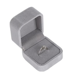 Fadcaer Velvet Ring Box Engagement Ring Box Ring Boxes for Jewellery Wedding Ring Box Wedding Day Engagement Gifts Earring Gift Box for Proposal Engagement Wedding Ceremony Men and Women (pink-grey)