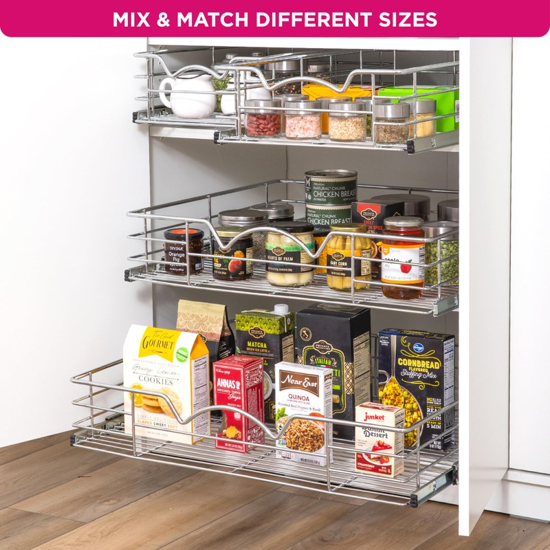 HOLDN’ STORAGE Heavy-Duty Premium Collection Pull Out Cabinet Organizer, Cabinet