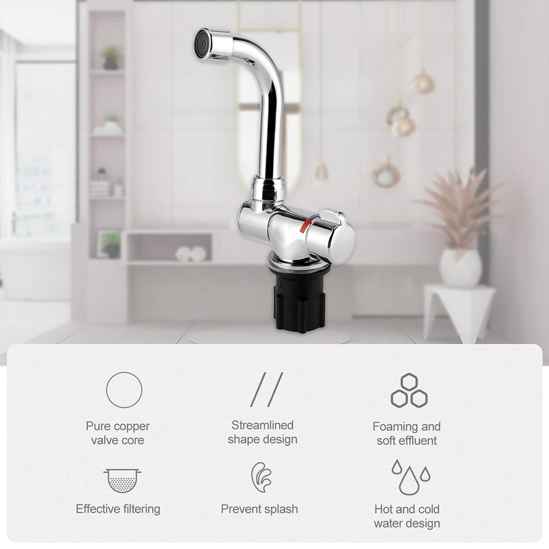 Caravan Tap, G1/2 Inch Thread Tap, 360 Rotation Adjustable Hot