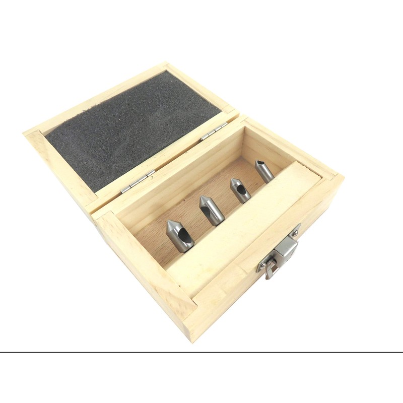 Taytools 467252 4 Piece 82 Degree Single Zero Flute Countersink