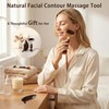 Red Sandalwood Face Roller & Leaf Gua Sha Set, Dual