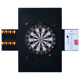 OCMML Dart Board Wall Protector Multi-Functional Set with Scoreboard,Scoring Marker&Dart Holder Bag One-Piece Felt Panel Design Easy to Install,Wall-Safe Protection 35.4"x23.6"x0.5" Felt Board
