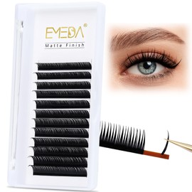 EMEDA Wet Look Eyelash Extensions, 0.07 mm, C Wave, 9 mm, 10 mm, 11 mm, 12 mm, Spike Eyelashes, Manga and Anime Style Eyelash Extensions for Cosplay, Natural Looking Wet Eyelashes (9-12 mm)