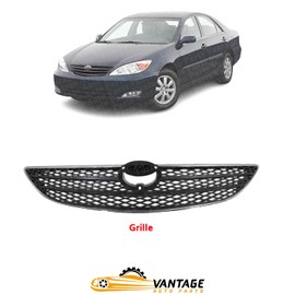 Vantage Auto Parts - Front Grille Assembly Compatible with Toyota Camry 2002-2004 | DIRECT REPLACEMENT | Chrome | Primed | 53101AA030 | TO1200237