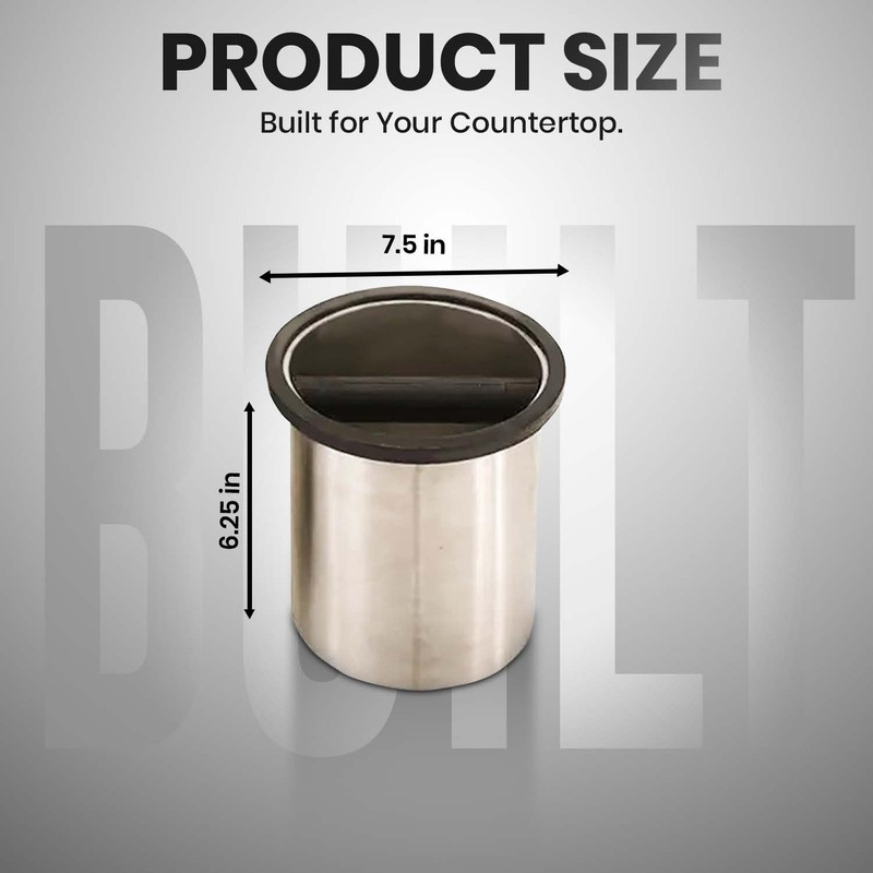 Rattleware Premium Stainless Round Knock Box (6.25" x 7.5") -