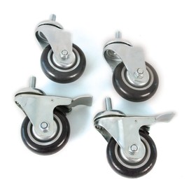 Body Sport Dumbbell Rack Caster Replacement Kit (4-Pack) - Set of 4 Wheels for Weight Organizer