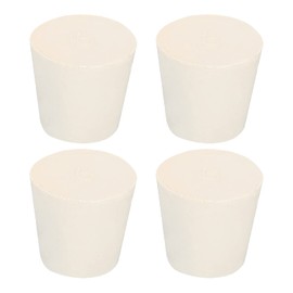 sourcing map Rubber Tapered Plug 25mm to 33mm Solid Test Tubes Bungs Stopper White for Lab Home 4 Pieces