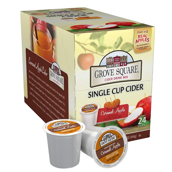 Grove Square Cider Single Serve Cups, Caramel Apple, 24 Count
