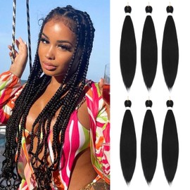 Braiding Hair Pre Stretched 6 Packs 26 Inch Three Tone Ombre Braiding Hair Yaki Texture Professional Synthetic Hair Extensions(26"1B/27/613)