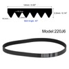 sourcing map 220J6 Rubber Poly V Belt, 6 Ribs PJ