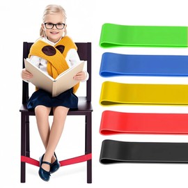 Chair Bands ADHD, Set Of 5 Chair Bands for Sensory Issues Autism Anxiety Hyperactivity, for Hanging Feet and Muscle Building, Autism Classroom Must Haves Tools for Classroom Home Chairs
