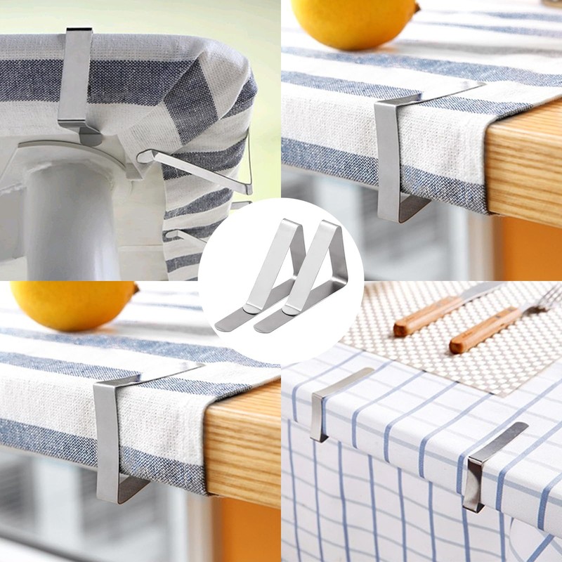 12 Pcs Tablecloth Clips,Stainless Steel Triangular Picnic Table Clips for